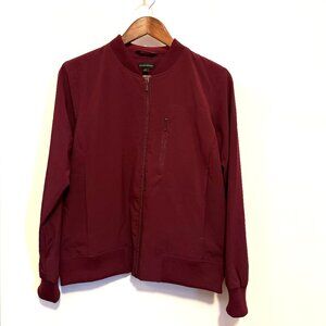 Banana Republic Maroon Bomber Jacket Size Small BR SPORT Flyweight Athleisure